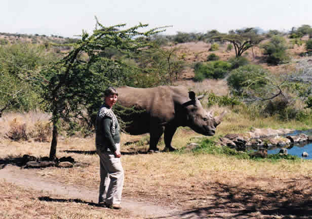 Lewa with wild rhino Mukorah Ruth Baker Walton